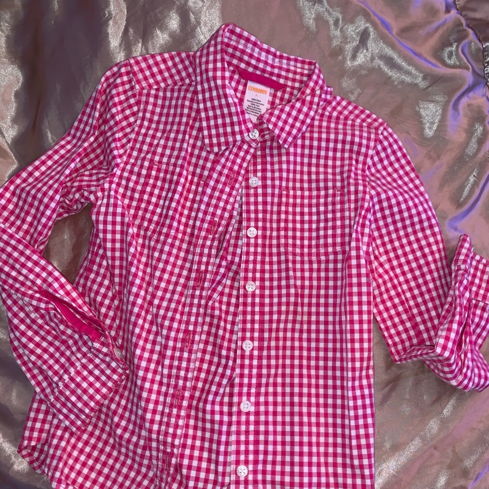 EUC size 7 Gymboree gingham button down